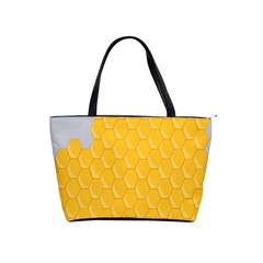 Hexagons Yellow Honeycomb Hive Bee Hive Pattern Classic Shoulder Handbag by artworkshop