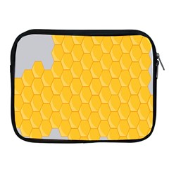 Hexagons Yellow Honeycomb Hive Bee Hive Pattern Apple Ipad 2/3/4 Zipper Cases