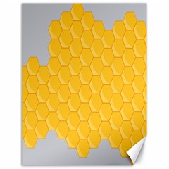 Hexagons Yellow Honeycomb Hive Bee Hive Pattern Canvas 18  X 24  by artworkshop