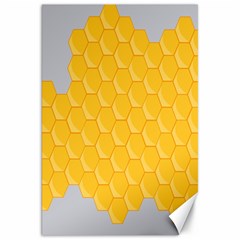 Hexagons Yellow Honeycomb Hive Bee Hive Pattern Canvas 20  X 30  by artworkshop