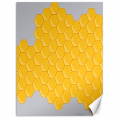 Hexagons Yellow Honeycomb Hive Bee Hive Pattern Canvas 36  X 48  by artworkshop