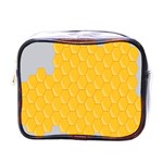 Hexagons Yellow Honeycomb Hive Bee Hive Pattern Mini Toiletries Bag (One Side) Front