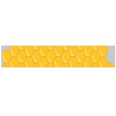 Hexagons Yellow Honeycomb Hive Bee Hive Pattern Large Flano Scarf  by artworkshop