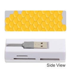 Hexagons Yellow Honeycomb Hive Bee Hive Pattern Memory Card Reader (stick)