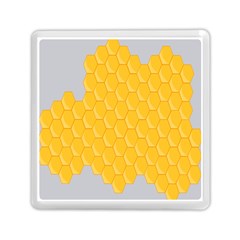 Hexagons Yellow Honeycomb Hive Bee Hive Pattern Memory Card Reader (square) by artworkshop