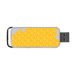 Hexagons Yellow Honeycomb Hive Bee Hive Pattern Portable Usb Flash (one Side) by artworkshop