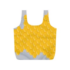 Hexagons Yellow Honeycomb Hive Bee Hive Pattern Full Print Recycle Bag (s) by artworkshop