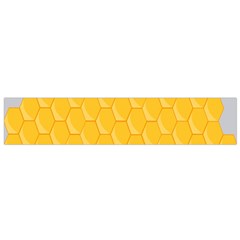 Hexagons Yellow Honeycomb Hive Bee Hive Pattern Small Flano Scarf