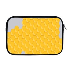 Hexagons Yellow Honeycomb Hive Bee Hive Pattern Apple Macbook Pro 17  Zipper Case by artworkshop