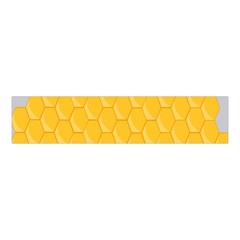 Hexagons Yellow Honeycomb Hive Bee Hive Pattern Velvet Scrunchie by artworkshop