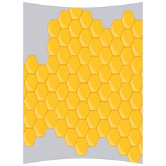 Hexagons Yellow Honeycomb Hive Bee Hive Pattern Back Support Cushion by artworkshop