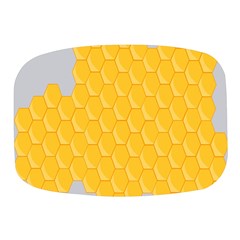 Hexagons Yellow Honeycomb Hive Bee Hive Pattern Mini Square Pill Box by artworkshop