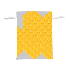 Hexagons Yellow Honeycomb Hive Bee Hive Pattern Lightweight Drawstring Pouch (m) by artworkshop