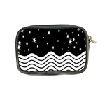 Black And White Waves And Stars Abstract Backdrop Clipart Coin Purse Back