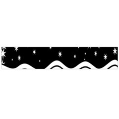 Black And White Waves And Stars Abstract Backdrop Clipart Large Flano Scarf 