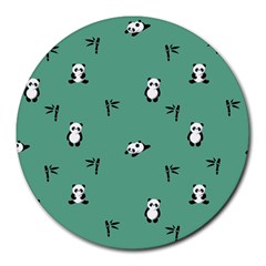 Pandas Pattern Round Mousepads by artworkshop