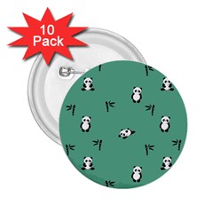 Pandas Pattern 2 25  Buttons (10 Pack)  by artworkshop