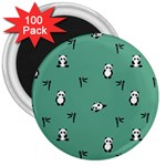 Pandas Pattern 3  Magnets (100 pack) Front