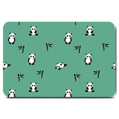 Pandas Pattern Large Doormat  by artworkshop