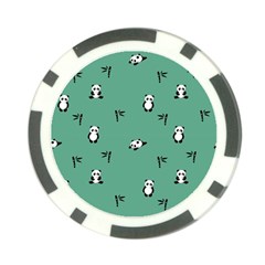 Pandas Pattern Poker Chip Card Guard by artworkshop