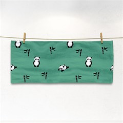 Pandas Pattern Hand Towel by artworkshop