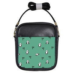 Pandas Pattern Girls Sling Bag by artworkshop