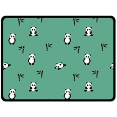 Pandas Pattern Fleece Blanket (large) 