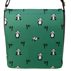 Pandas Pattern Flap Closure Messenger Bag (s) by artworkshop