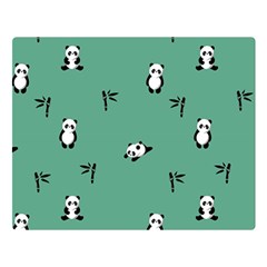 Pandas Pattern Double Sided Flano Blanket (large)  by artworkshop