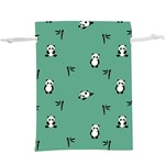 Pandas Pattern  Lightweight Drawstring Pouch (XL) Front