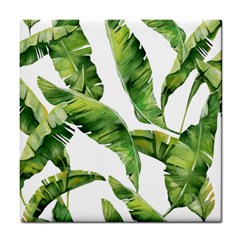 Sheets Tropical Plant Palm Summer Exotic Tile Coaster by artworkshop