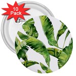 Sheets Tropical Plant Palm Summer Exotic 3  Buttons (10 pack)  Front