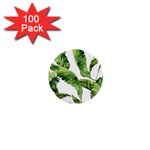 Sheets Tropical Plant Palm Summer Exotic 1  Mini Buttons (100 pack)  Front