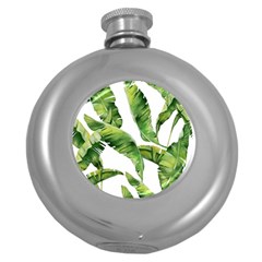 Sheets Tropical Plant Palm Summer Exotic Round Hip Flask (5 Oz) by artworkshop