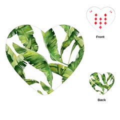 Sheets Tropical Plant Palm Summer Exotic Playing Cards Single Design (heart) by artworkshop