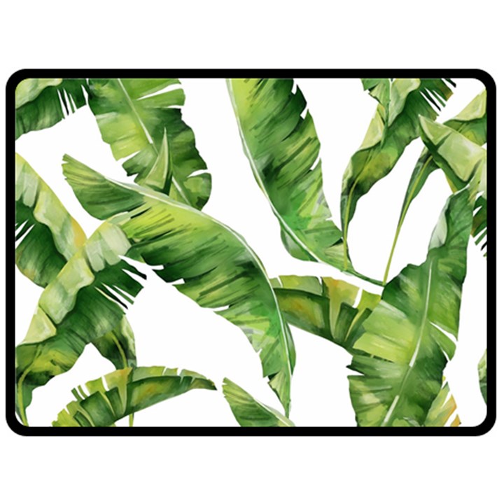 Sheets Tropical Plant Palm Summer Exotic Fleece Blanket (Large) 