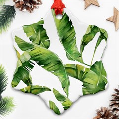 Sheets Tropical Plant Palm Summer Exotic Snowflake Ornament (two Sides) by artworkshop