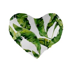 Sheets Tropical Plant Palm Summer Exotic Standard 16  Premium Heart Shape Cushions by artworkshop