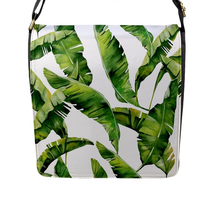 Sheets Tropical Plant Palm Summer Exotic Flap Closure Messenger Bag (L)