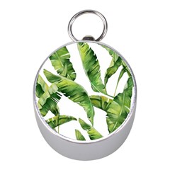 Sheets Tropical Plant Palm Summer Exotic Mini Silver Compasses by artworkshop