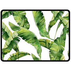 Sheets Tropical Plant Palm Summer Exotic Double Sided Fleece Blanket (large)  by artworkshop