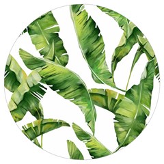 Sheets Tropical Plant Palm Summer Exotic Round Trivet