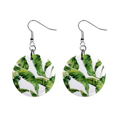 Sheets Tropical Plant Palm Summer Exotic Mini Button Earrings by artworkshop