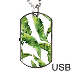 Sheets Tropical Plant Palm Summer Exotic Dog Tag Usb Flash (one Side)