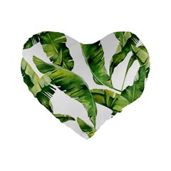 Sheets Tropical Plant Palm Summer Exotic Standard 16  Premium Flano Heart Shape Cushions by artworkshop