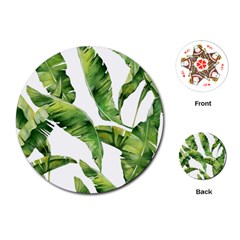 Sheets Tropical Plant Palm Summer Exotic Playing Cards Single Design (round) by artworkshop