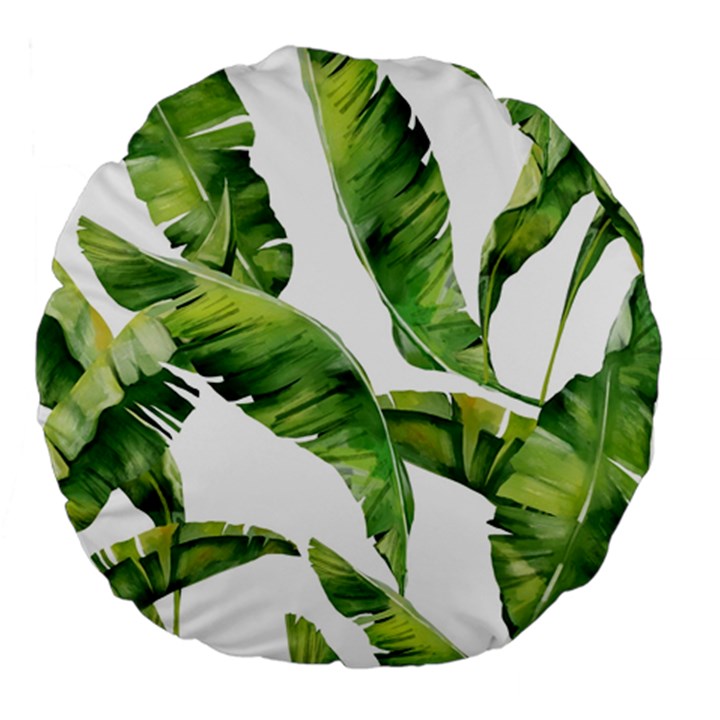 Sheets Tropical Plant Palm Summer Exotic Large 18  Premium Round Cushions