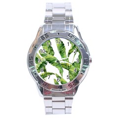 Sheets Tropical Plant Palm Summer Exotic Stainless Steel Analogue Watch by artworkshop