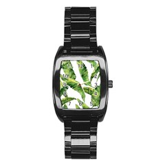 Sheets Tropical Plant Palm Summer Exotic Stainless Steel Barrel Watch by artworkshop