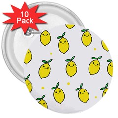 Pattern Lemon Texture 3  Buttons (10 pack) 